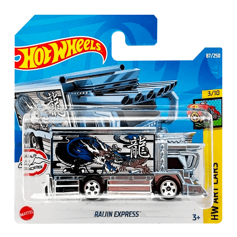 Машинка Базовая Hot Wheels Raijin Express HW Art Cars 1:64 HCT53 Silver - Retromagaz