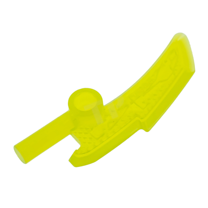 Зброя Lego Сокира Blade with Bar Ninjago Jade Blade 18950 6154326 Trans-Neon Green 2шт Б/У - Retromagaz