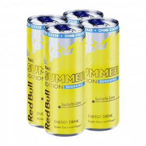 Набор Напиток Энергетический 4шт Red Bull Summer Edition Sudachi Lime Zero Sugar 250ml - Retromagaz