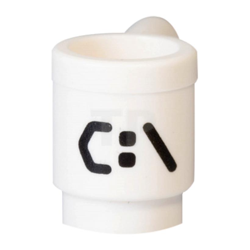 Посуд Lego Cup with Black 'C:\' Pattern 3899pb001 6000447 White Б/У - Retromagaz