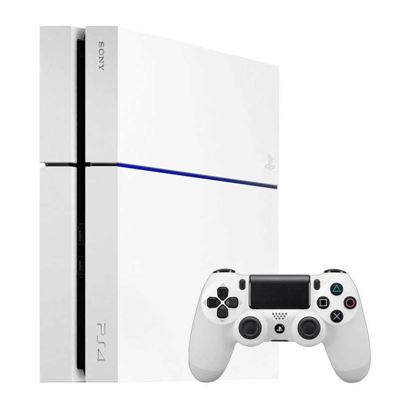 Набір Консоль Sony PlayStation 4 CUH-12хх 500GB White Б/У  + Геймпад Бездротовий DualShock 4 Version 1 - Retromagaz