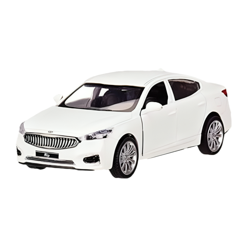 Машинка Автопром Kia K7 1:43 White - Retromagaz