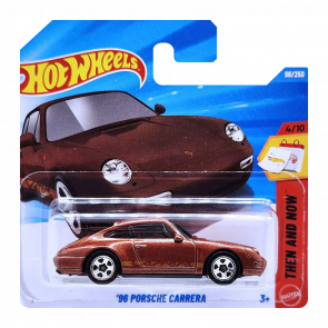 Машинка Базовая Hot Wheels '96 Porsche Carrera Then and Now 1:64 JJJ59 Brown - Retromagaz