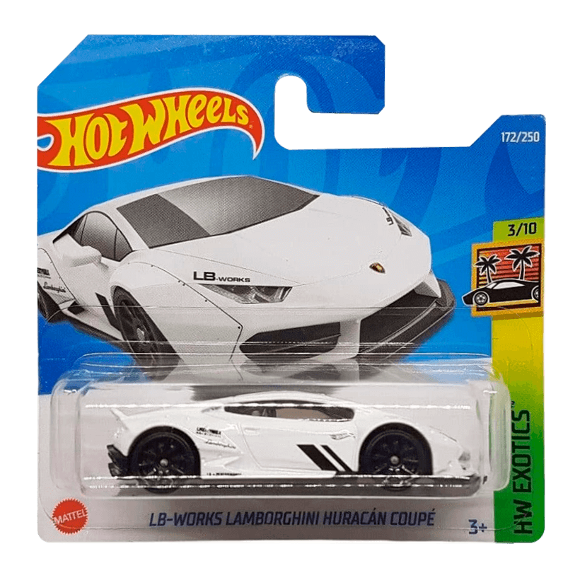 Машинка Базова Hot Wheels LB-Works Lamborghini Huracan Coupe Exotics 1:64 HCT97 White - Retromagaz