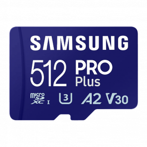 Карта Пам'яті Samsung Pro Plus UHS-I U3 V30 A2 + SD Adapter(MB-MD512SA) 512GB