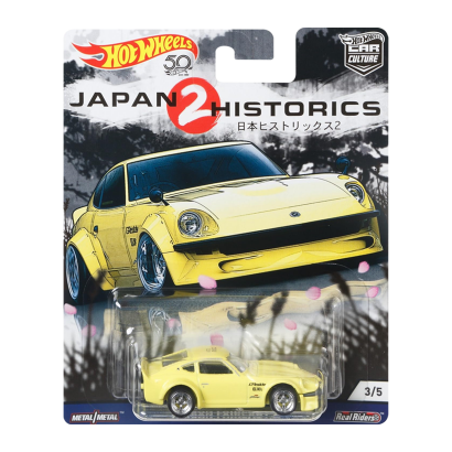 Машинка Premium Hot Wheels Nissan Fairlady Z Japan Historics 2 1:64 FLC08 Yellow - Retromagaz