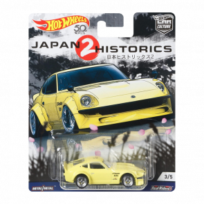 Машинка Premium Hot Wheels Nissan Fairlady Z Japan Historics 2 1:64 FLC08 Yellow - Retromagaz