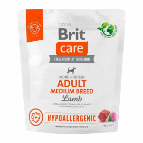 Сухий Корм Brit Care Hypoallergenic Ягня Середніх Порід при Харчовій Алергії 1kg