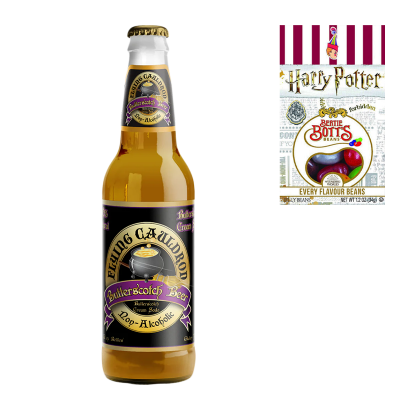 Набір Із Закускою (Пиво Безалкогольне Virgil's Flying Cauldron Harry Potter Butterscotch Beer + Цукерки Harry Potter Bertie Bott's) - Retromagaz