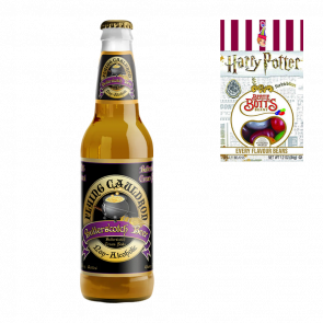 Набір Із Закускою (Пиво Безалкогольне Virgil's Flying Cauldron Harry Potter Butterscotch Beer + Цукерки Harry Potter Bertie Bott's)