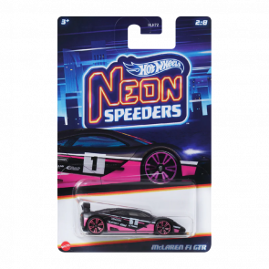 Тематическая Машинка Hot Wheels McLaren F1 GTR Neon Speeders 1:64 HLH72/HRW76 Black