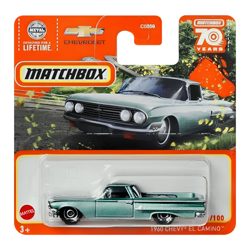 Машинка Большой Город Matchbox 1960 Chevy El Camino Highway 1:64 HLC72 Green - Retromagaz