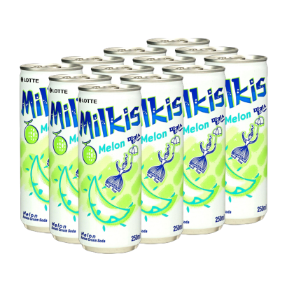 Набір Напій 12шт Lotte Milkis Газований Молочний Диня 250ml - Retromagaz