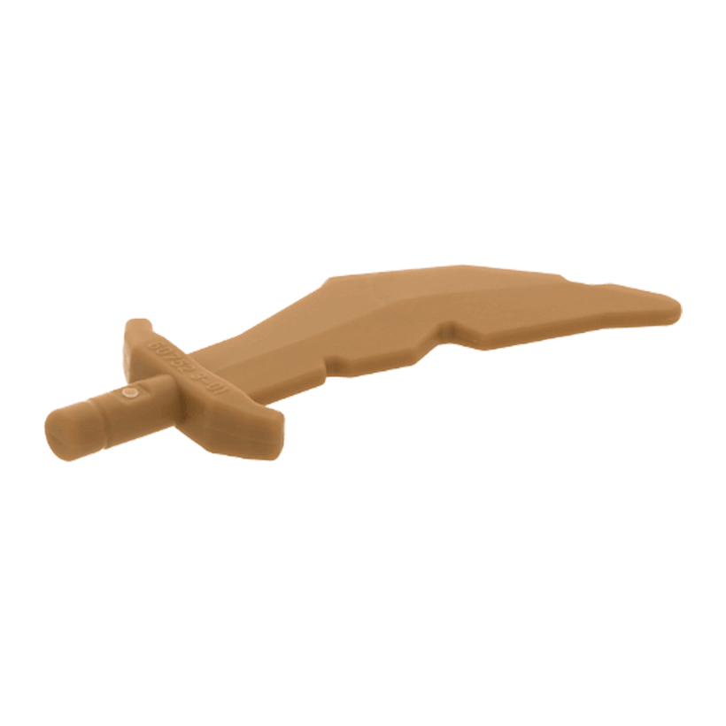 Оружие 20шт Lego Меч Scimitar with Nicks 60752 6096644 Dark Tan Б/У - Retromagaz