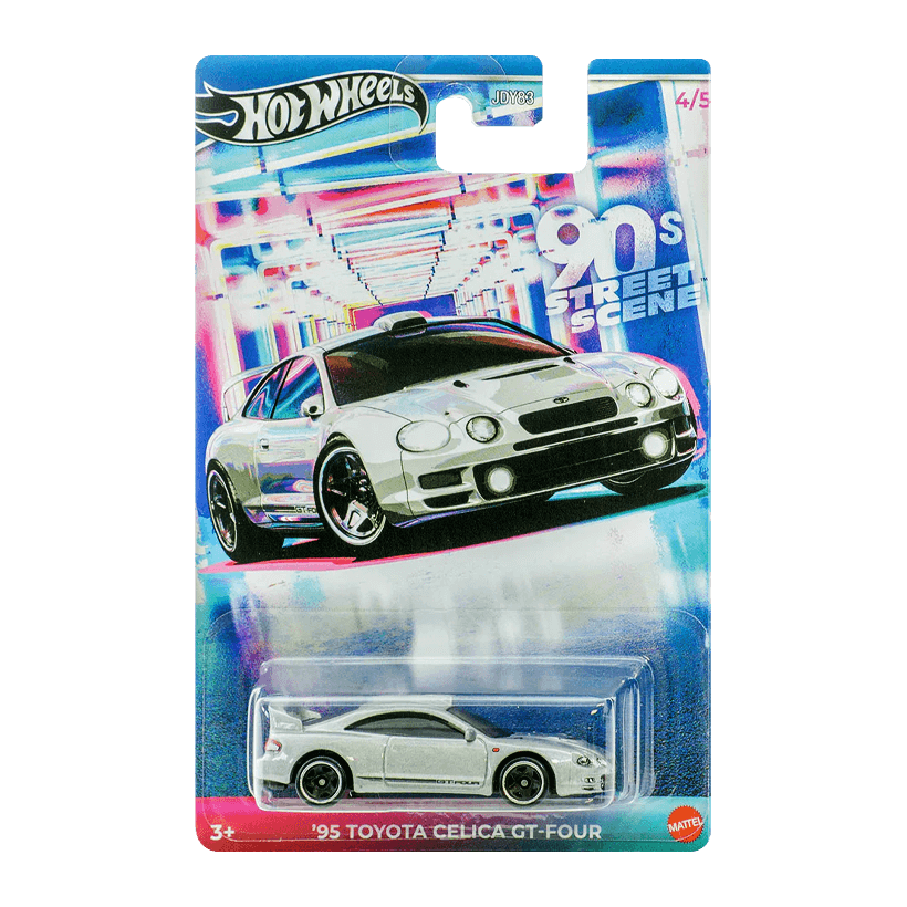 Тематична Машинка Hot Wheels '95 Toyota Celica GT-Four '90s Street Scene 1:64 JCB60 GDG44 Silver - Retromagaz