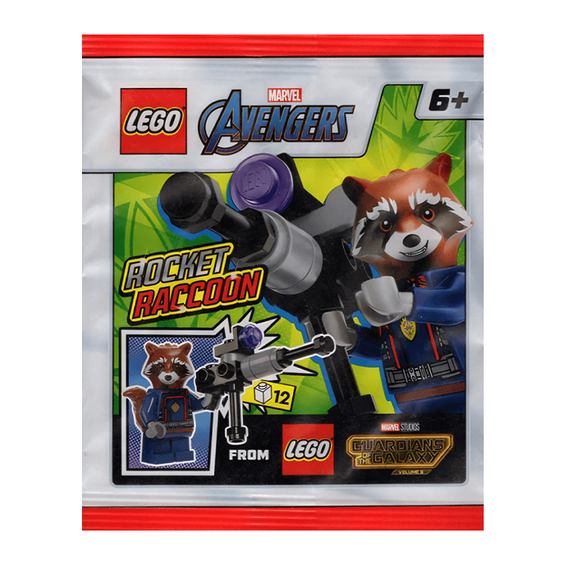 Конструктор Lego Фігурка Rocket Raccoon Paper Bag Super Heroes 242404 sh0875 Новий - Retromagaz