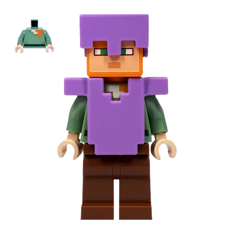 Фігурка Lego Minecraft Alex Medium Lavender Helmet And Armor Games min055 Б/У - Retromagaz