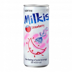 Напій Lotte Milkis Газований Молочний Полуниця 250ml