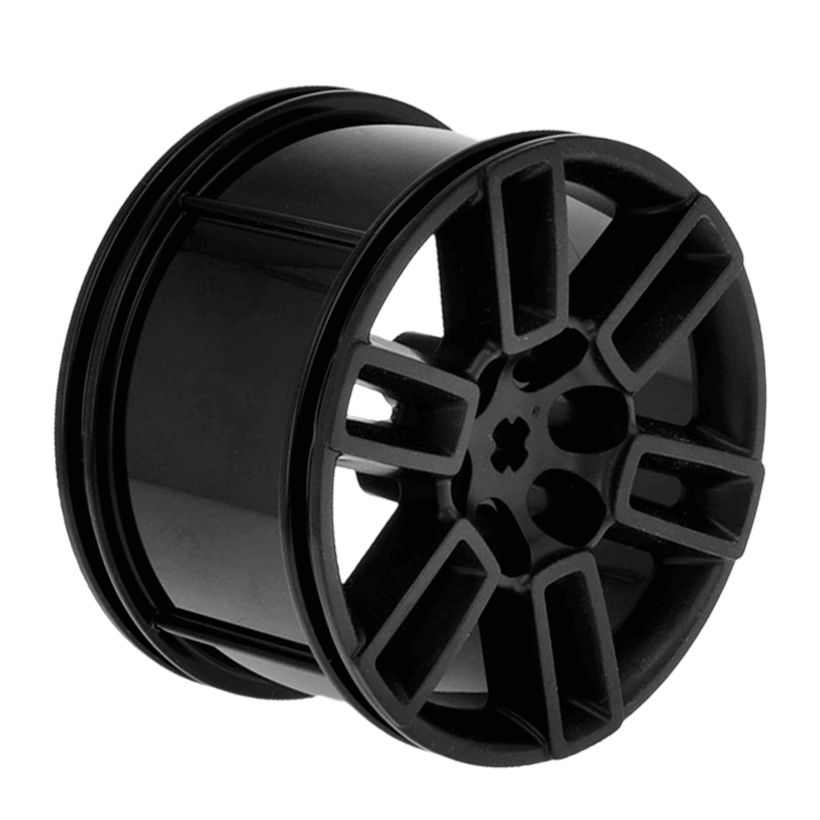 Колесо Lego Диск Technic Racing Medium 6 Pin Holes 56mm D. x 34mm 49294 6257076 Black Б/У - Retromagaz