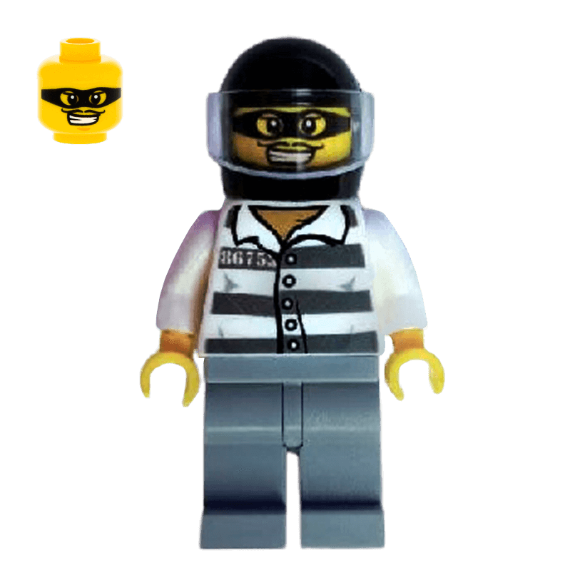 Фігурка Lego Police 973pb1557 Prisoner 86753 City cty0751 Б/У - Retromagaz