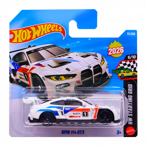Машинка Базова Hot Wheels BMW M4 GT3 HW Starting Grid 1:64 JNG69 White - Retromagaz