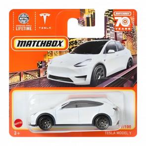 Машинка Велике Місто Matchbox Tesla Model Y Metro 1:64 HLC68 White - Retromagaz