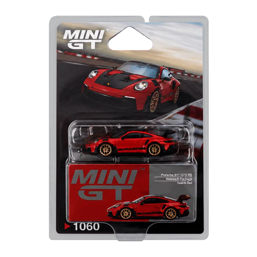 Машинка Premium MINI GT Porsche 911 (992) GT3 RS Blister Packaging 1:64 MGT01060-BL Red - Retromagaz