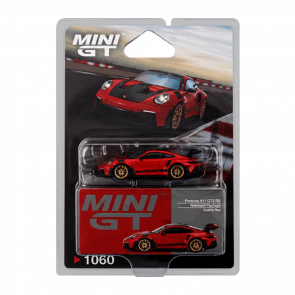 Машинка Premium MINI GT Porsche 911 (992) GT3 RS Blister Packaging 1:64 MGT01060-BL Red - Retromagaz