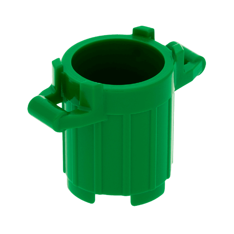 Ємність 4шт Lego Trash Can with 4 Cover Holders 2 x 2 x 2 92926 2439 4626650 6171069 4567905 4599977 Green Б/У - Retromagaz