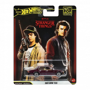 Машинка Premium Hot Wheels Stranger Things 1983 BMW 733i Pop Culture 1:64 JHW81 Red - Retromagaz