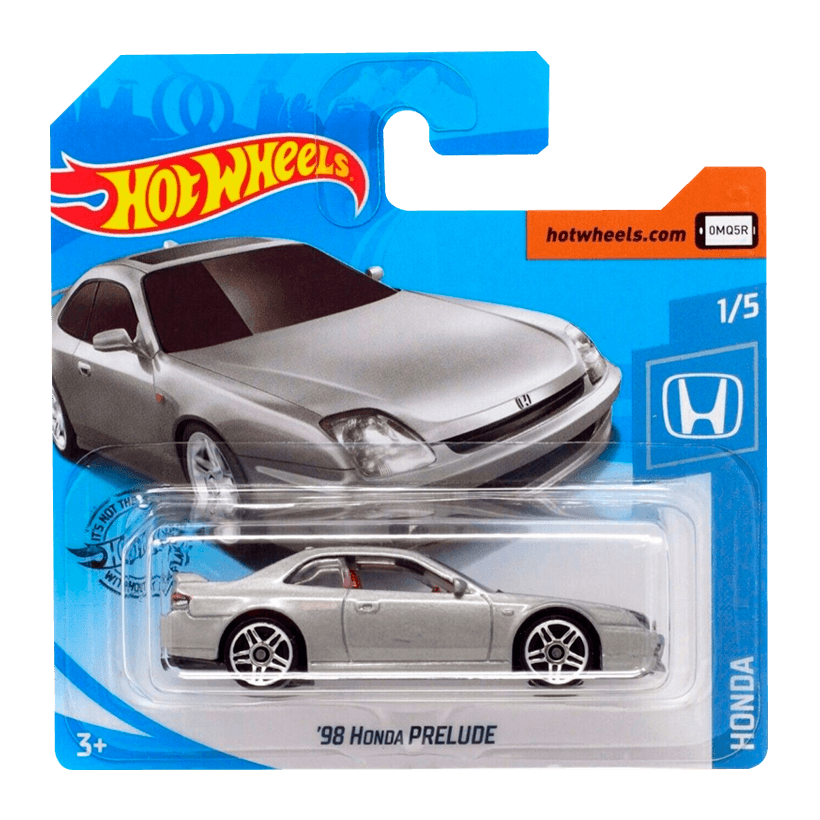 Машинка Базовая Hot Wheels '98 Honda Prelude Honda 1:64 GHB55 Silver - Retromagaz