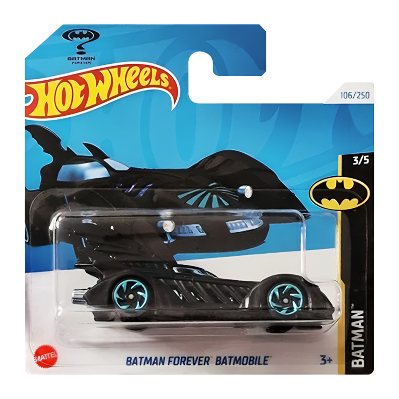 Машинка Базова Hot Wheels Batman Forever Batmobile Treasure Hunts Batman 1:64 HTF19 Black - Retromagaz