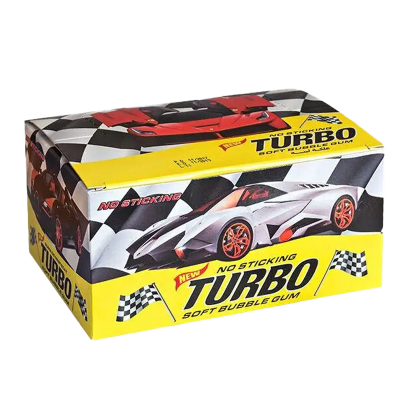Жувальна Гумка Turbo Soft Buble Gum 450g 100шт - Retromagaz