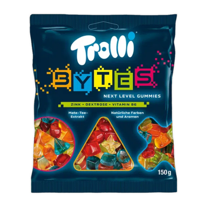 Конфеты Жевательные Trolli Bytes 150g - Retromagaz