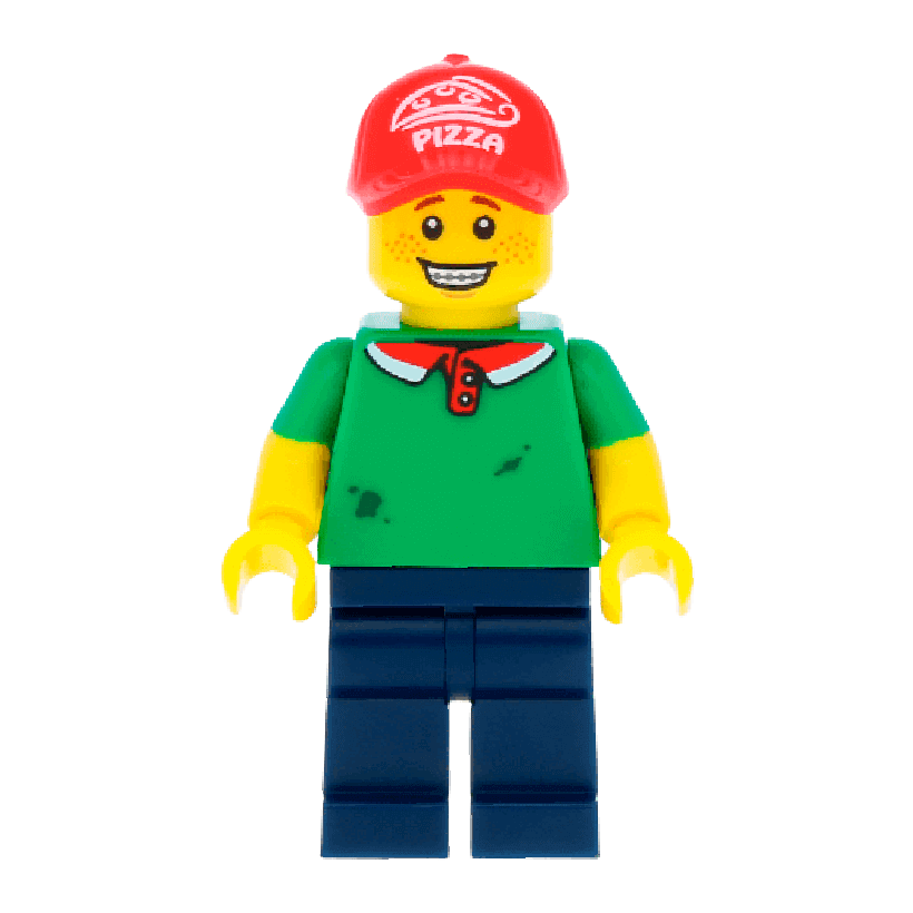 Фігурка Lego Series 12 Pizza Delivery Guy Collectible Minifigures col189 Б/У - Retromagaz