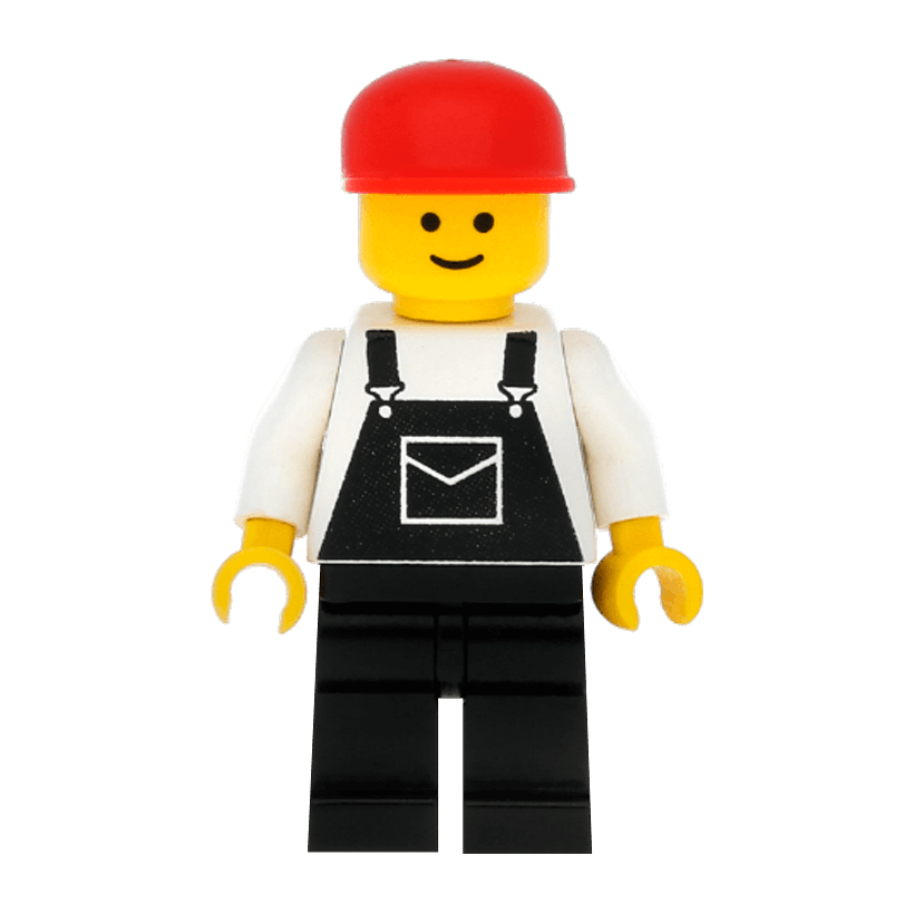 Фігурка Lego People 973pb0202 Overalls Black with Pocket City ovr014 Б/У - Retromagaz