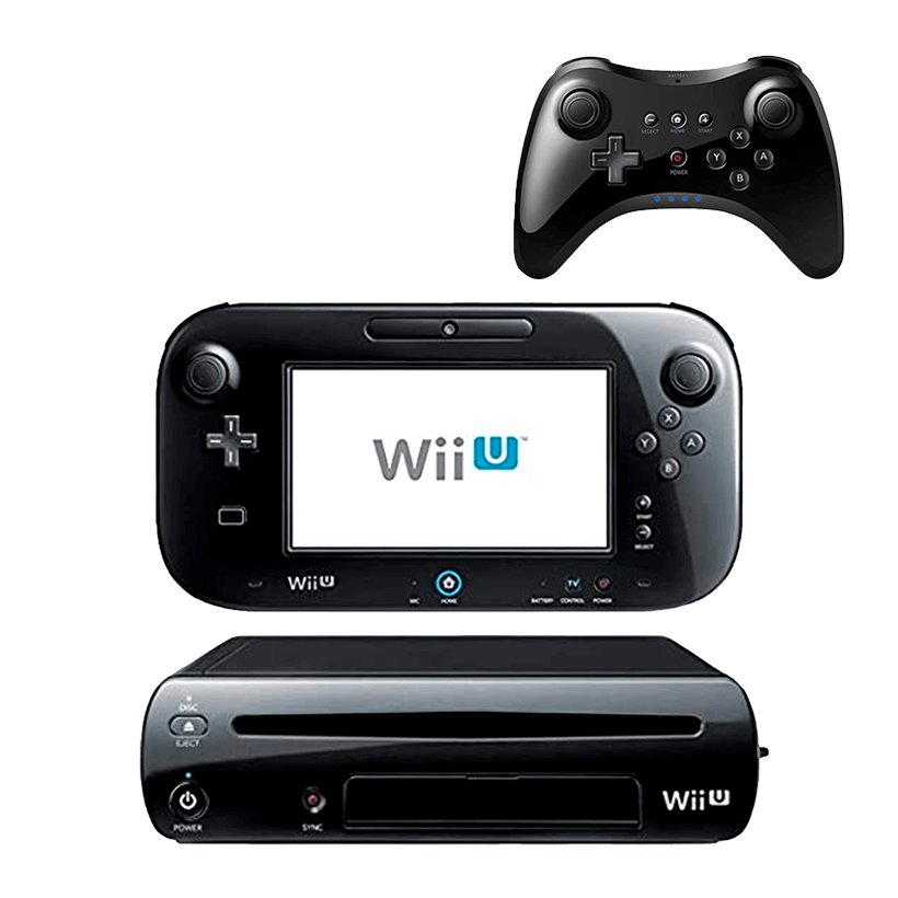 Набор Консоль Nintendo Wii U Модифицированная 96GB Black + 5 Встроенных Игр Б/У  + Геймпад Беспроводной RMC Pro Controller Новый - Retromagaz