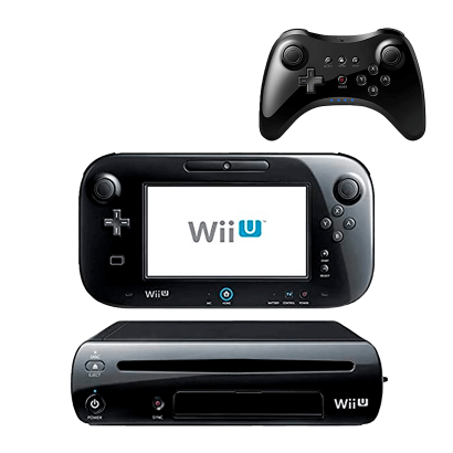 Набір Консоль Nintendo Wii U Модифікована 96GB Black + 10 Вбудованих Ігор Б/У  + Геймпад Бездротовий RMC Pro Controller Новий - Retromagaz