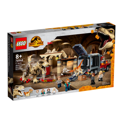 Набор Lego Побег Тираннозавра и Атроцираптора 76948 Jurassic World Новый - Retromagaz