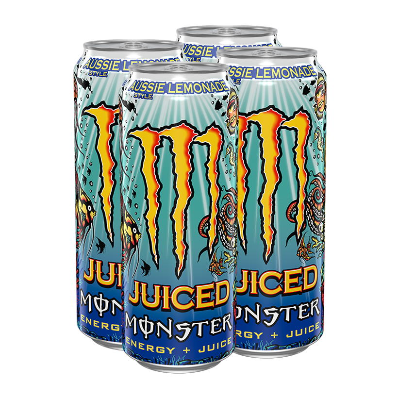 Набор Напиток Энергетический 4шт Monster Energy Aussie Lemonade 500ml - Retromagaz