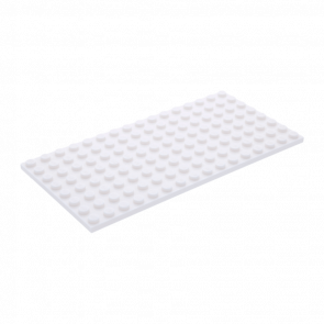 Пластина Lego Звичайна 8 x 16 92438 4598523 White 2шт Б/У - Retromagaz