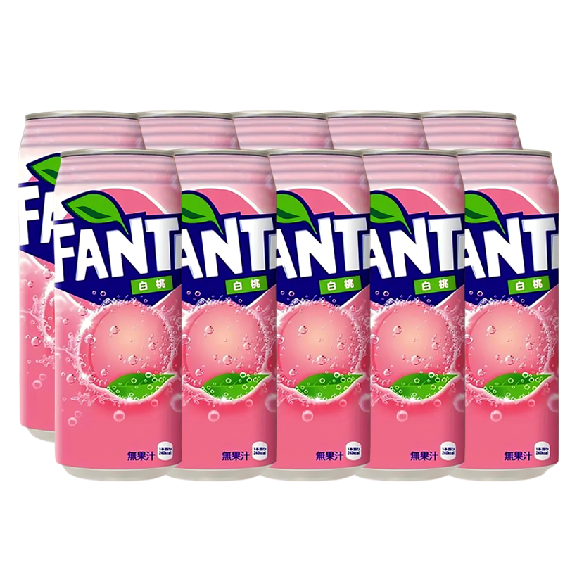 Набор Напиток 10шт Fanta White Peach (Japan) 500ml - Retromagaz