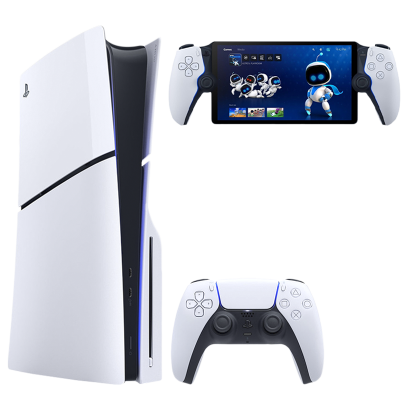 Набор Консоль Sony PlayStation 5 Slim Blu-ray 1TB White Новый  + PlayStation Portal - Retromagaz