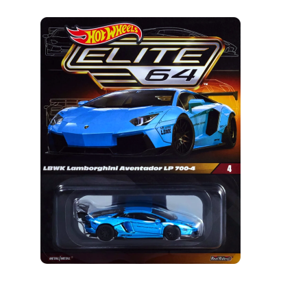 Машинка Premium Hot Wheels LBWK Lamborghini Aventador LP 700-4 Elite 64 1:64 HGW14 Blue - Retromagaz