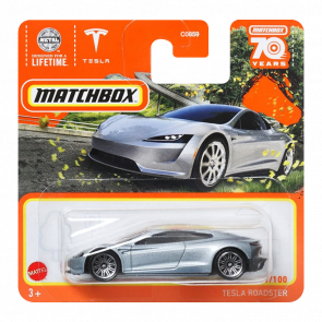 Машинка Большой Город Matchbox Tesla Roadster Highway 1:64 HLD17 Silver