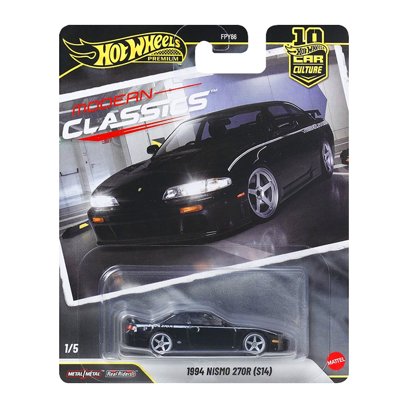 Машинка Premium Hot Wheels 1994 NISMO 270R (S14) Modern Classics 1:64 JKD99 Black - Retromagaz