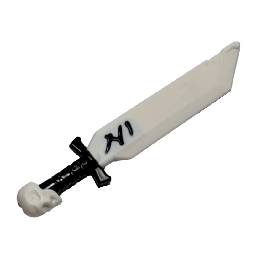 Зброя Lego Меч Sword with Skull Pommel with Molded White Hilt 66954pb02 6300095 White Б/У - Retromagaz