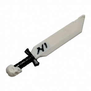 Зброя Lego Меч Sword with Skull Pommel with Molded White Hilt 66954pb02 6300095 White Б/У - Retromagaz
