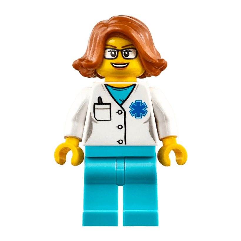 Фігурка Lego Hospital Doctor EMT Star of Life City cty0900 Б/У - Retromagaz