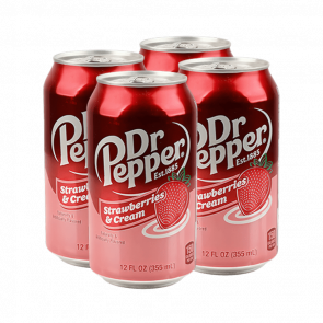 Набір Напій 4шт Dr Pepper Strawberries & Cream 355ml - Retromagaz